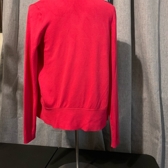  Leo And Nicole Red Women’s PXS Open Knit Sweater Tight Hem Flowy 1071 - Picture 4 of 11